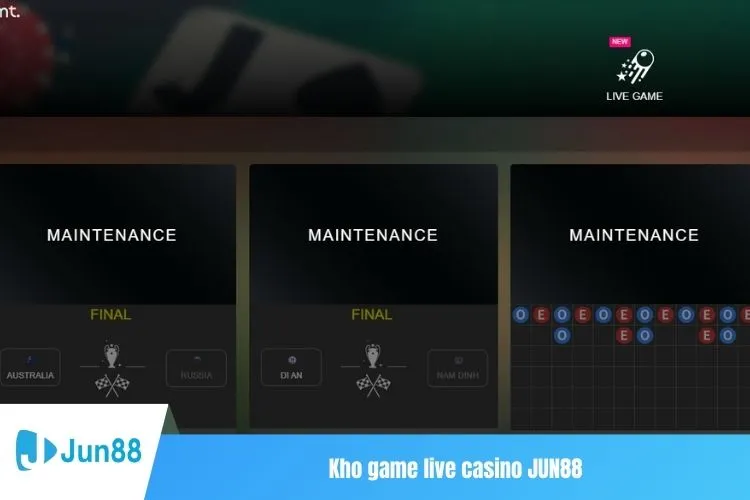 Kho game live casino JUN88