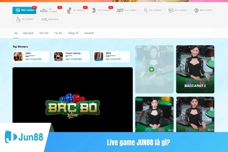 Live game JUN88 là gì?