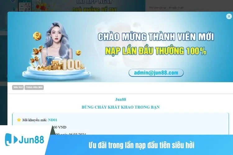 Ưu đãi trong lần nạp đầu tiên siêu hời