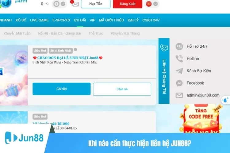 Liên Hệ JUN88 - Quy Trình Chi Tiết Cho Các Thành Viên