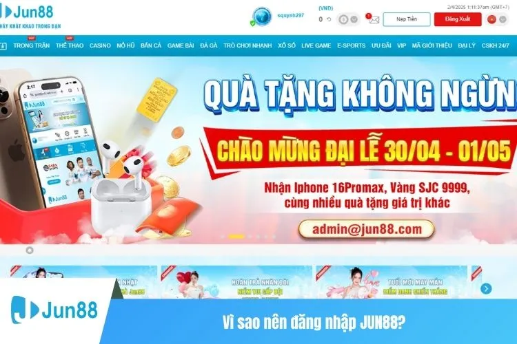 Vì sao nên đăng nhập JUN88?